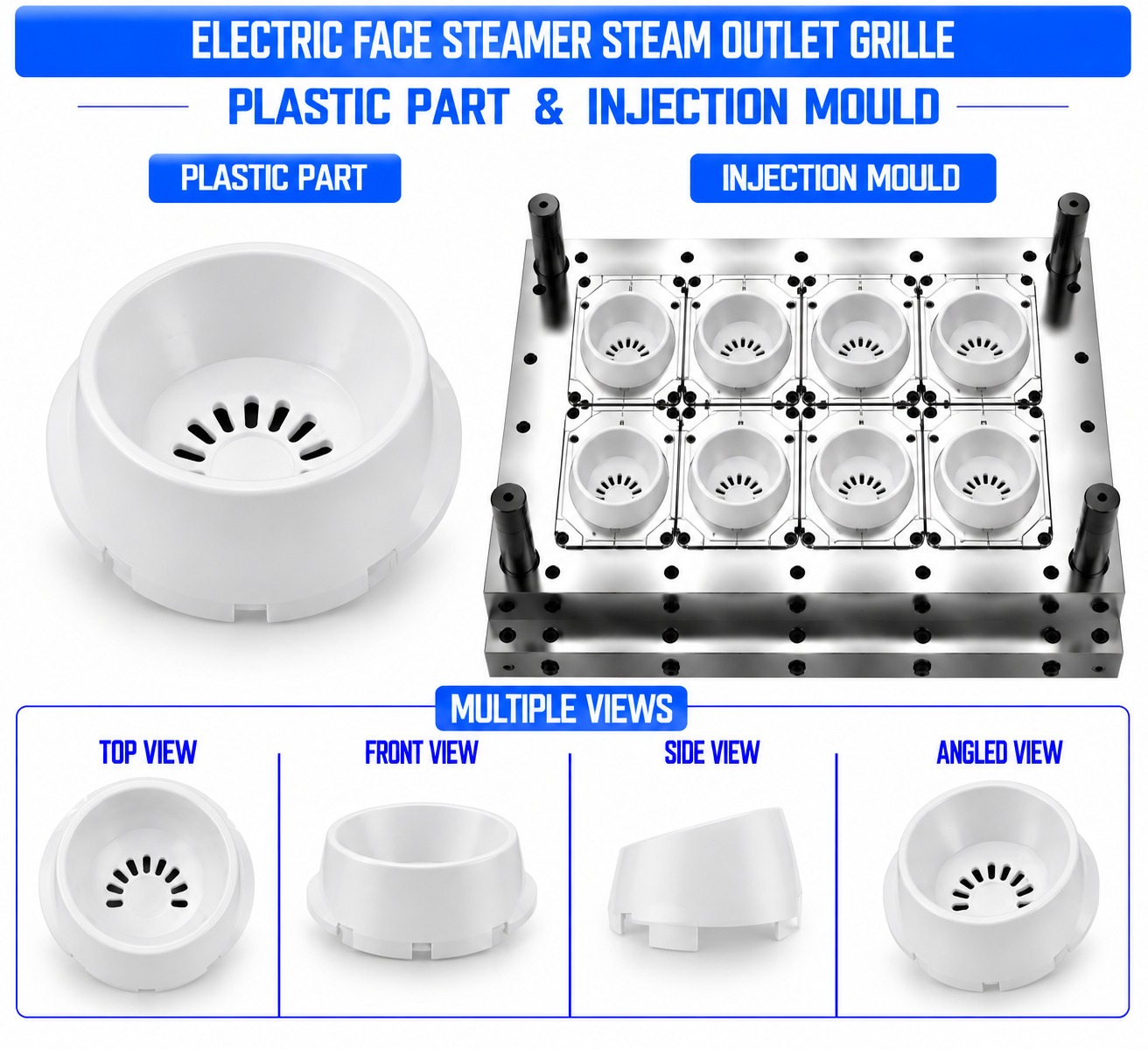 Electric Face Steamer Plastic Steam Outlet Grill Mould and Moulding Service